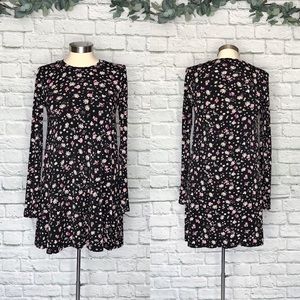 BCBGeneration Long Sleeve A Line Dress pink Black